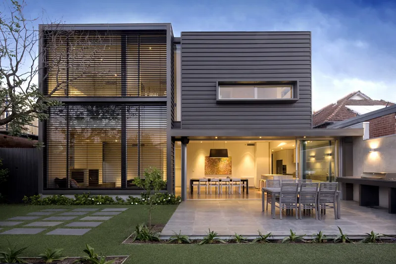 La Cantina door installation on a modern residential building