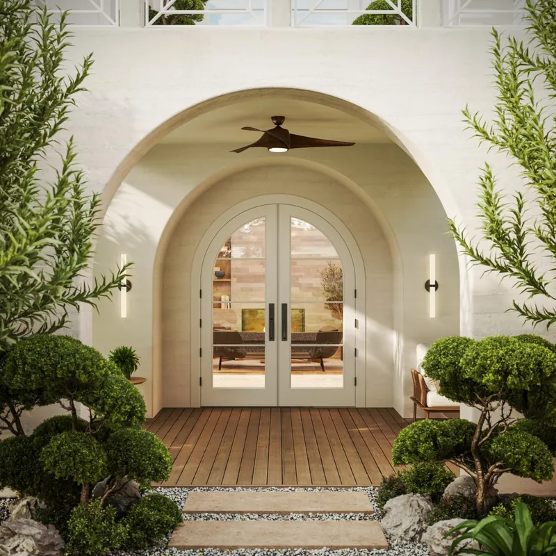 Trustile resilient wooden door in the entryway